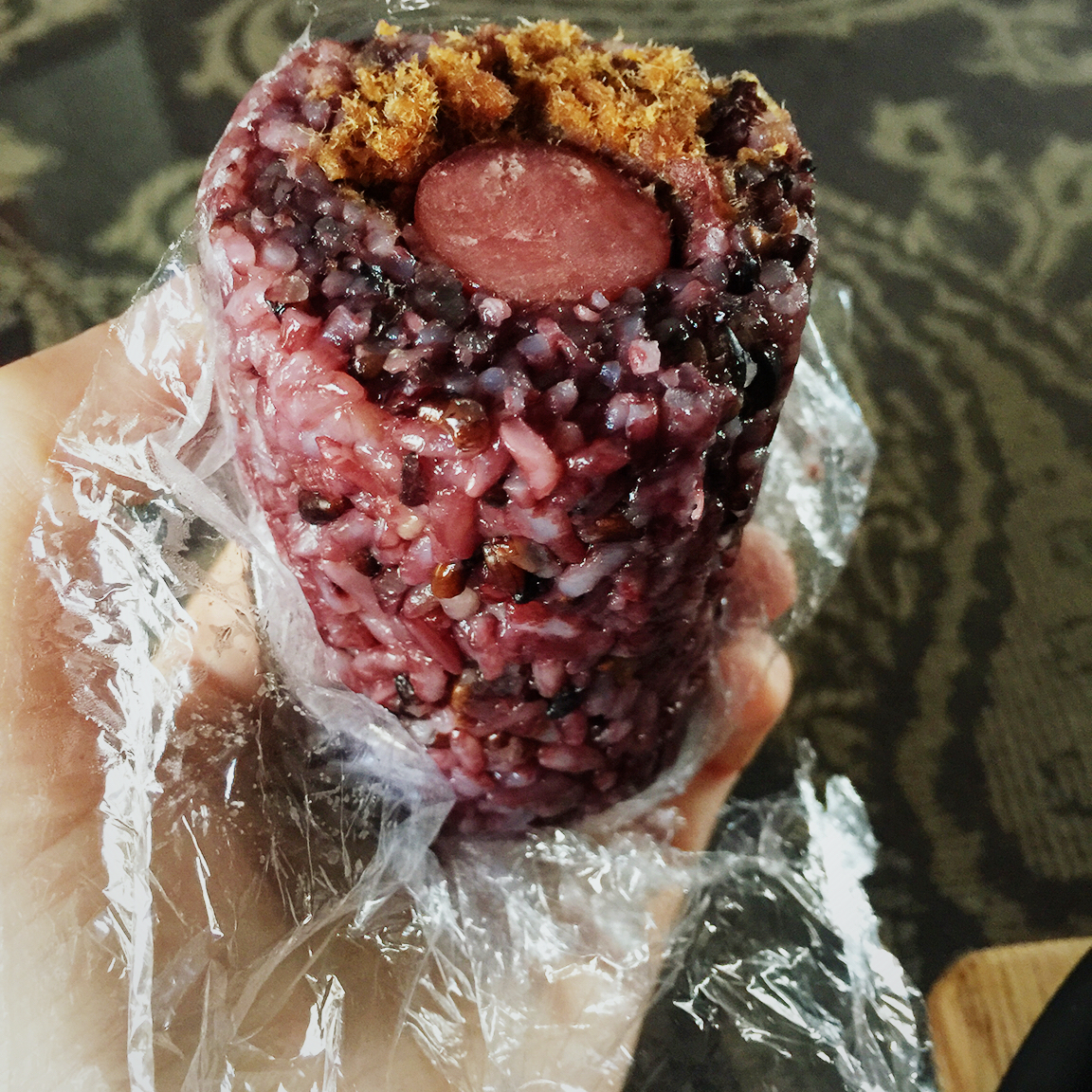 两两世界做的糯米油条糍饭团