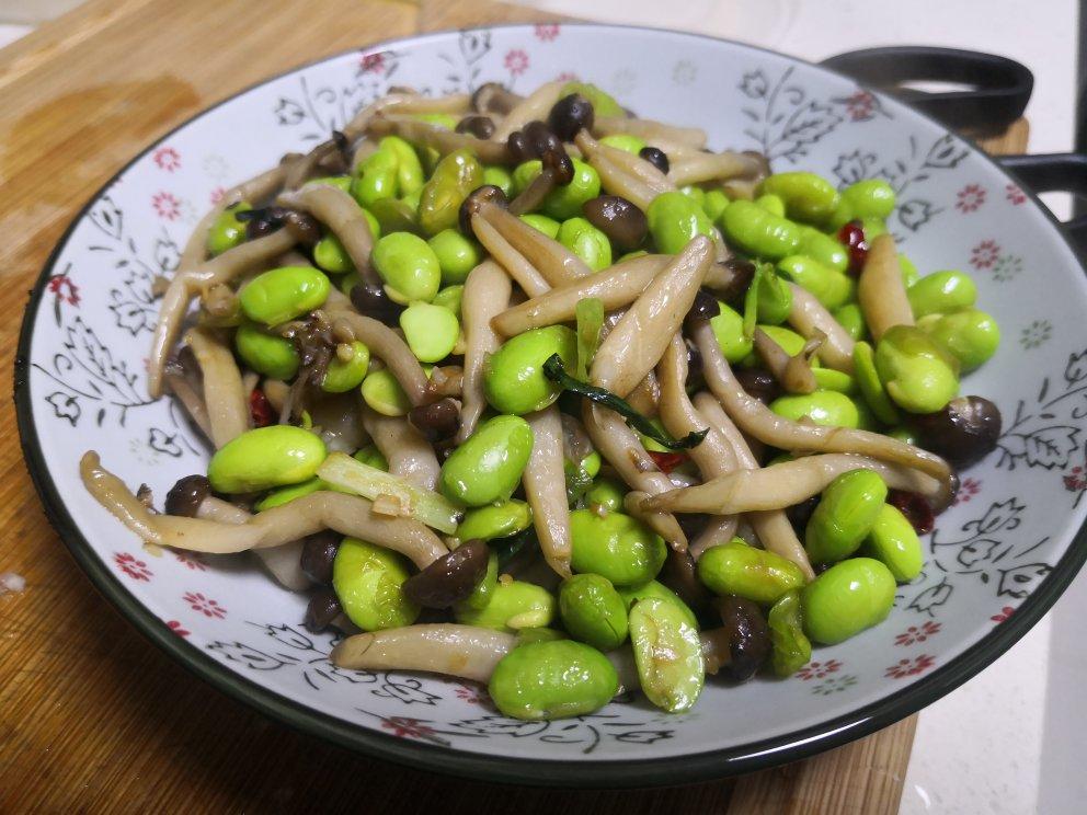 蟹味菇炒毛豆
