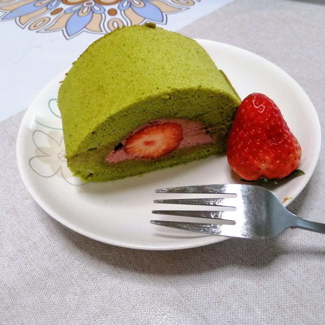草莓🍓抹茶蛋糕卷/🍃治愈系