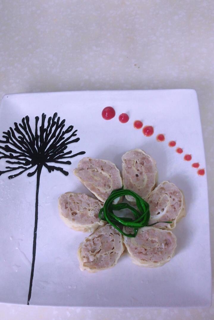 老爸的手艺---蒸肉蛋卷