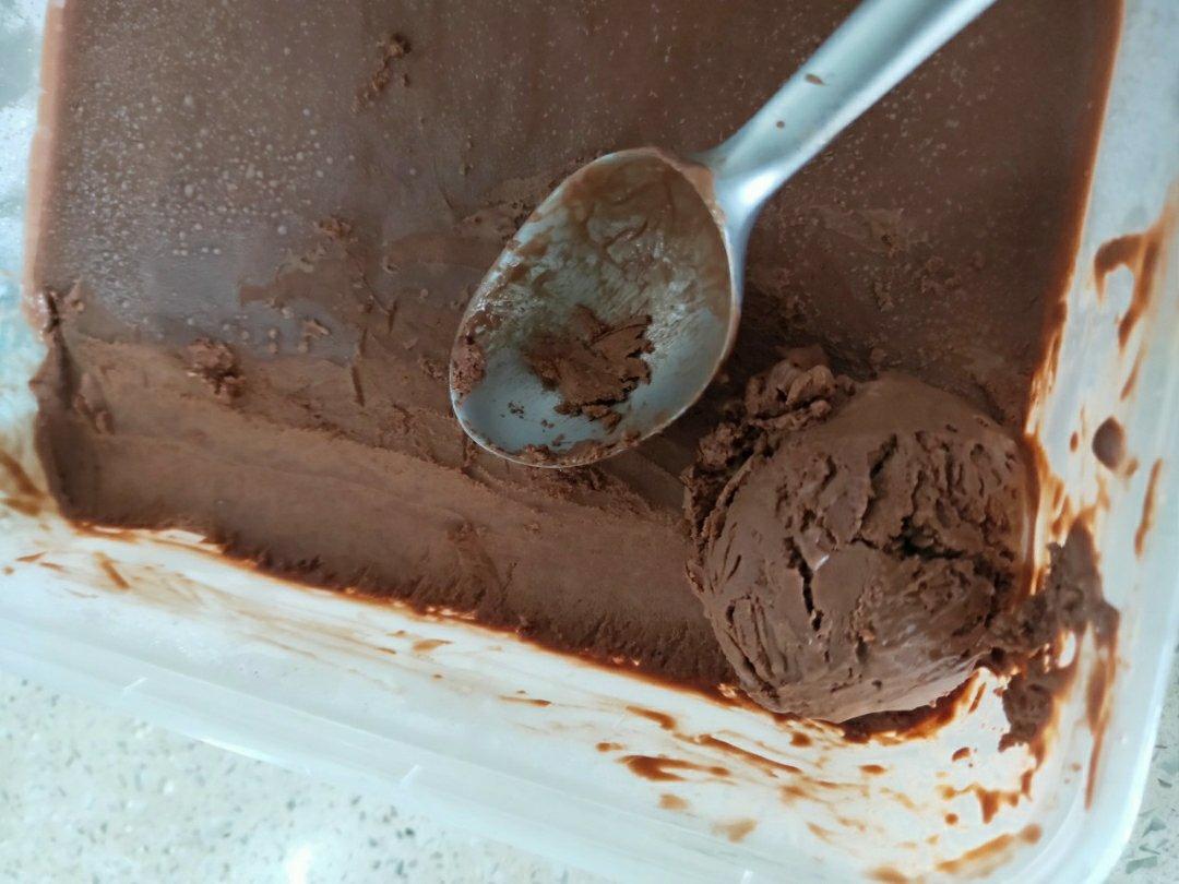 巧克力冰淇淋（无蛋无冰渣、免搅拌、消耗淡奶油）Choco Ice Cream