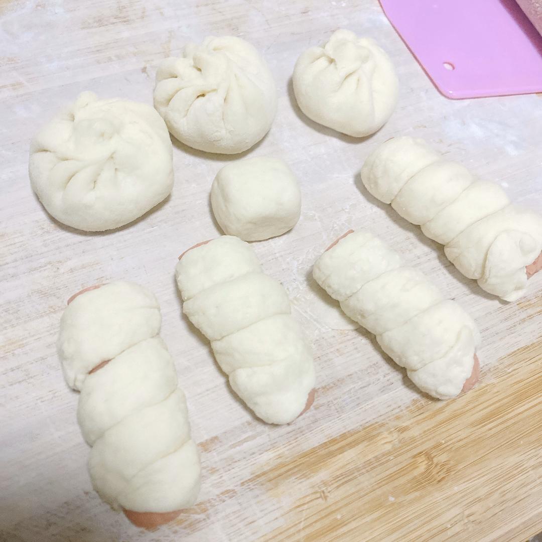 白菜肉包子🥠➕火腿肠卷