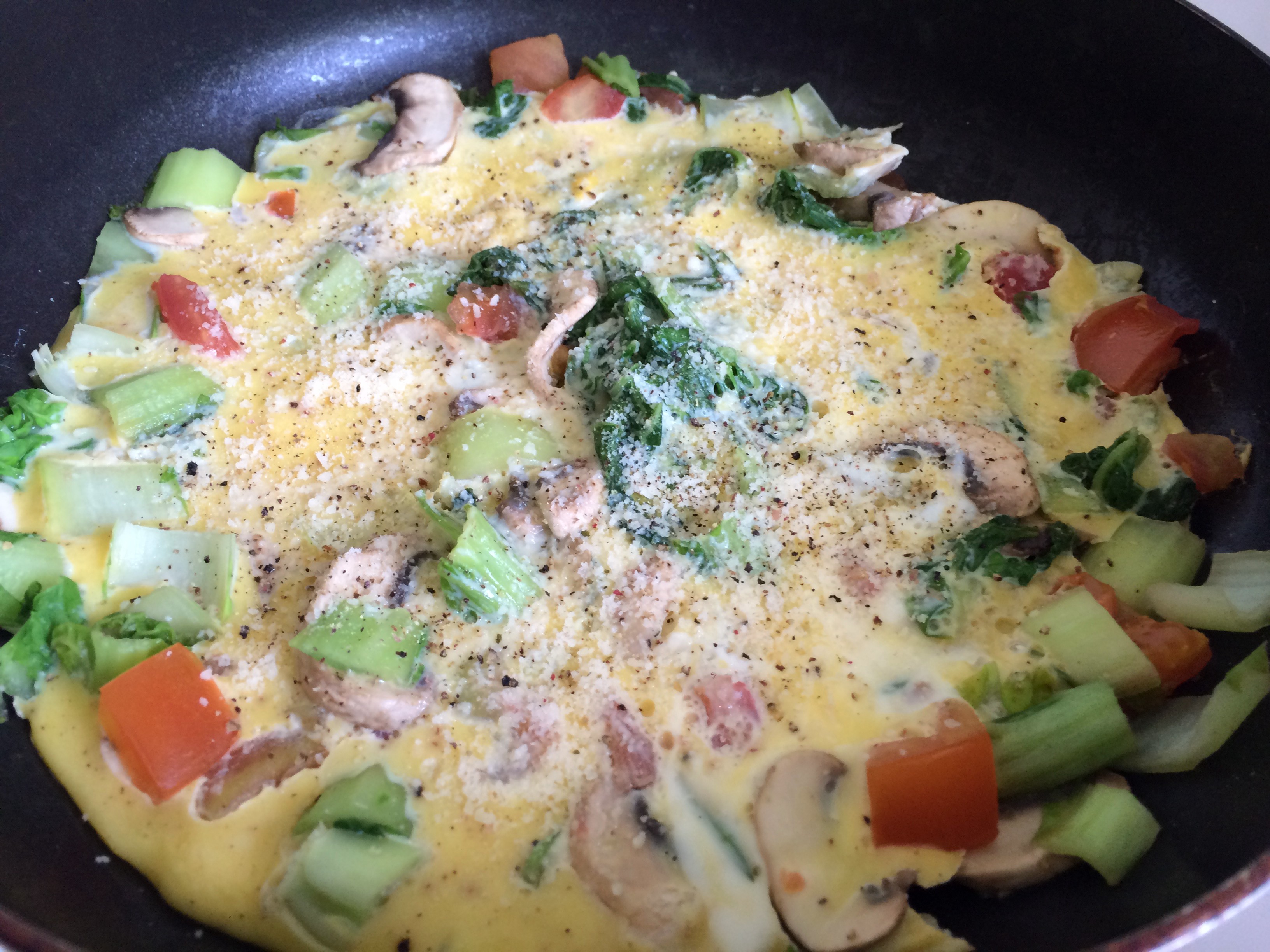 无油低脂蔬菜烘蛋