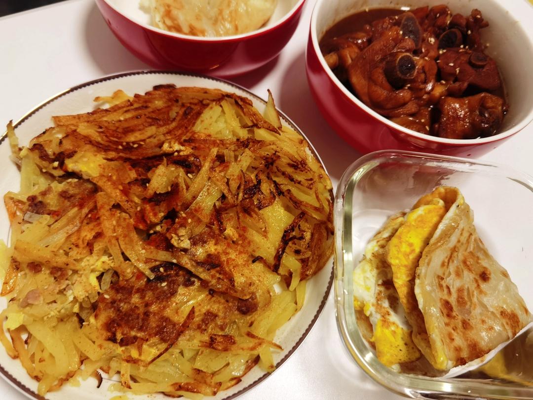 干煸土豆丝饼