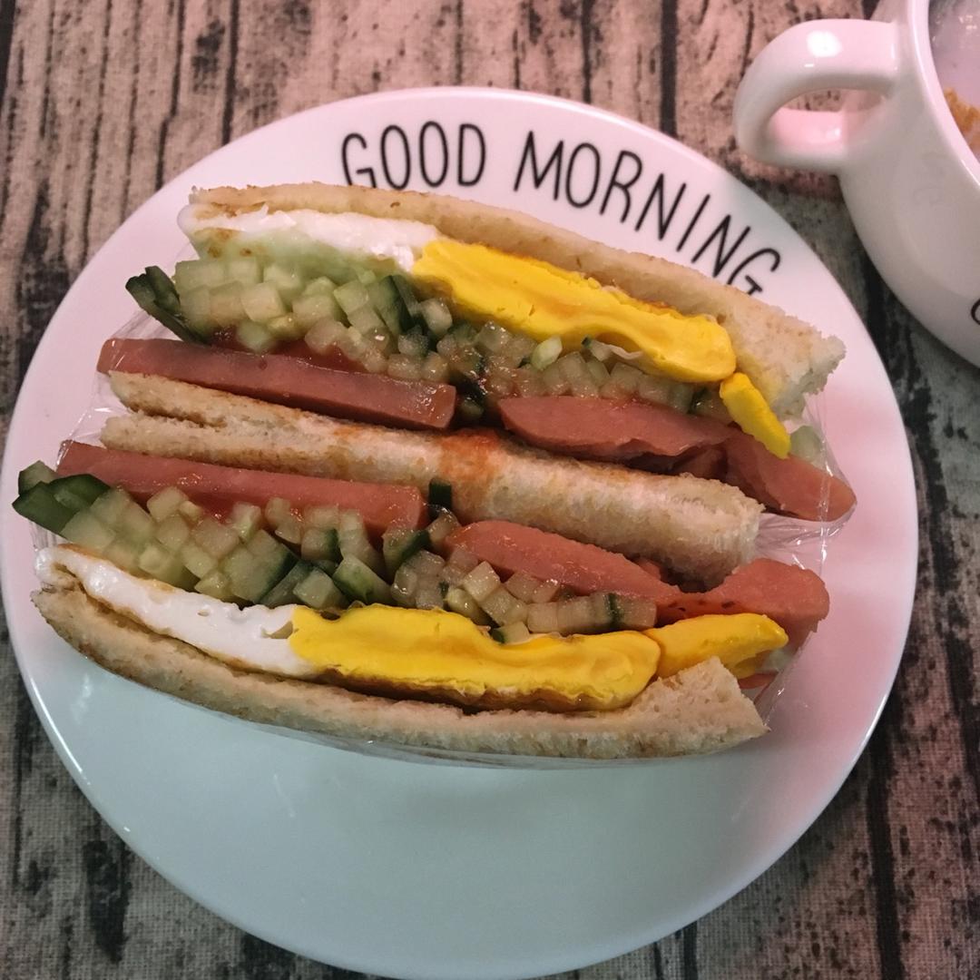 如何做超厚的沼三明治~详细tip！牛油果鸡蛋午餐肉三明治~