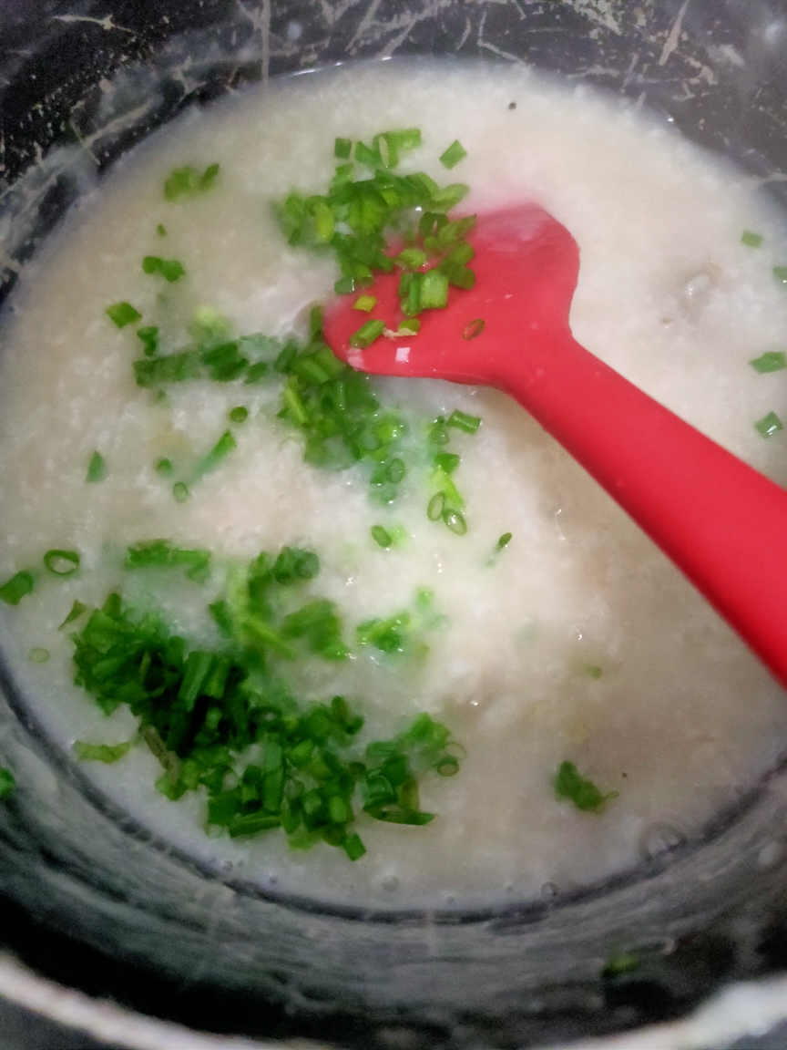 鲜虾粥🦐胚芽米🍚版超级快手 无滤镜的做法 步骤10