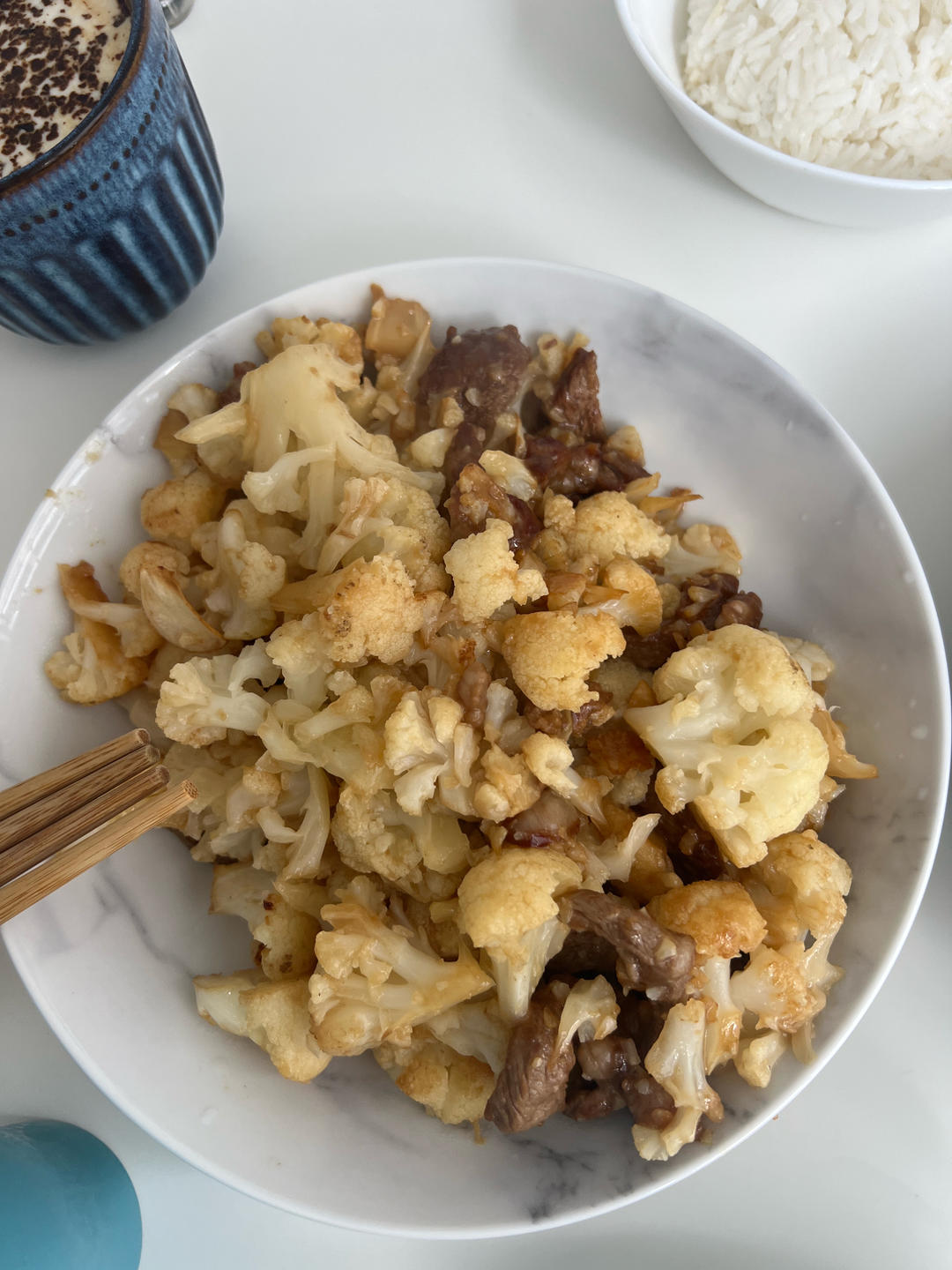 菜花炒牛肉