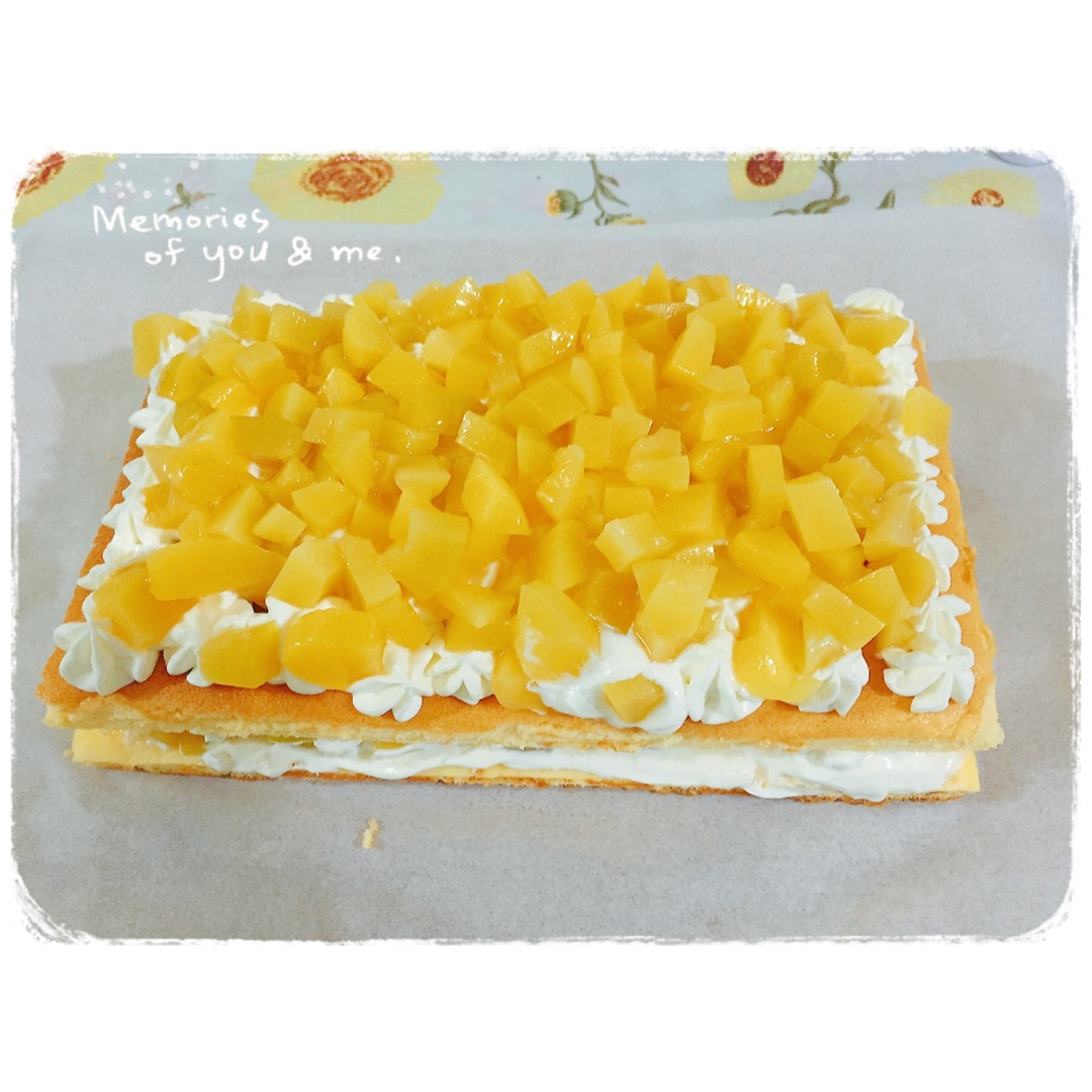 方形水果夹层蛋糕