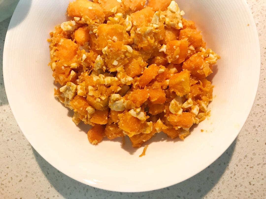 真的是自然卷做的咸鸭蛋炒南瓜