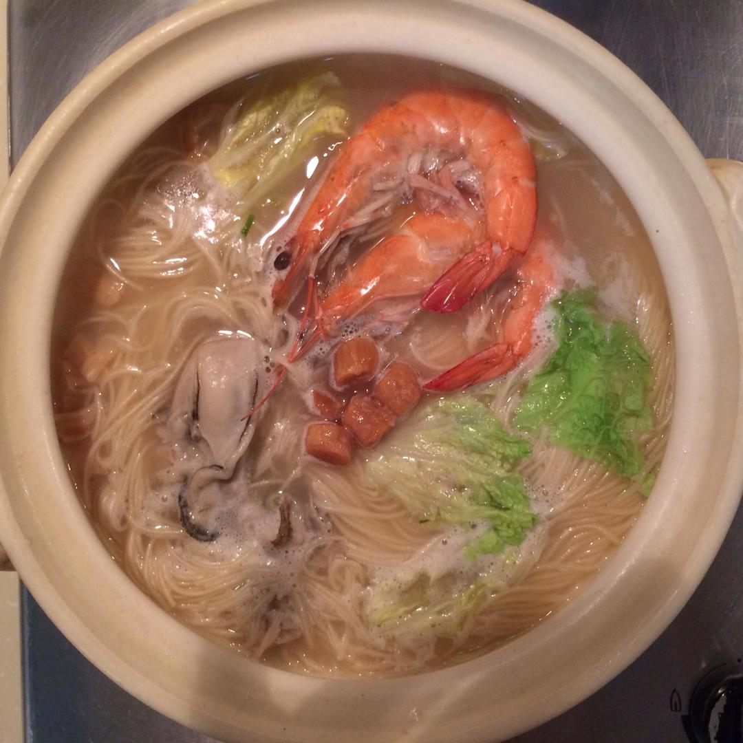 海鲜煨面的做法