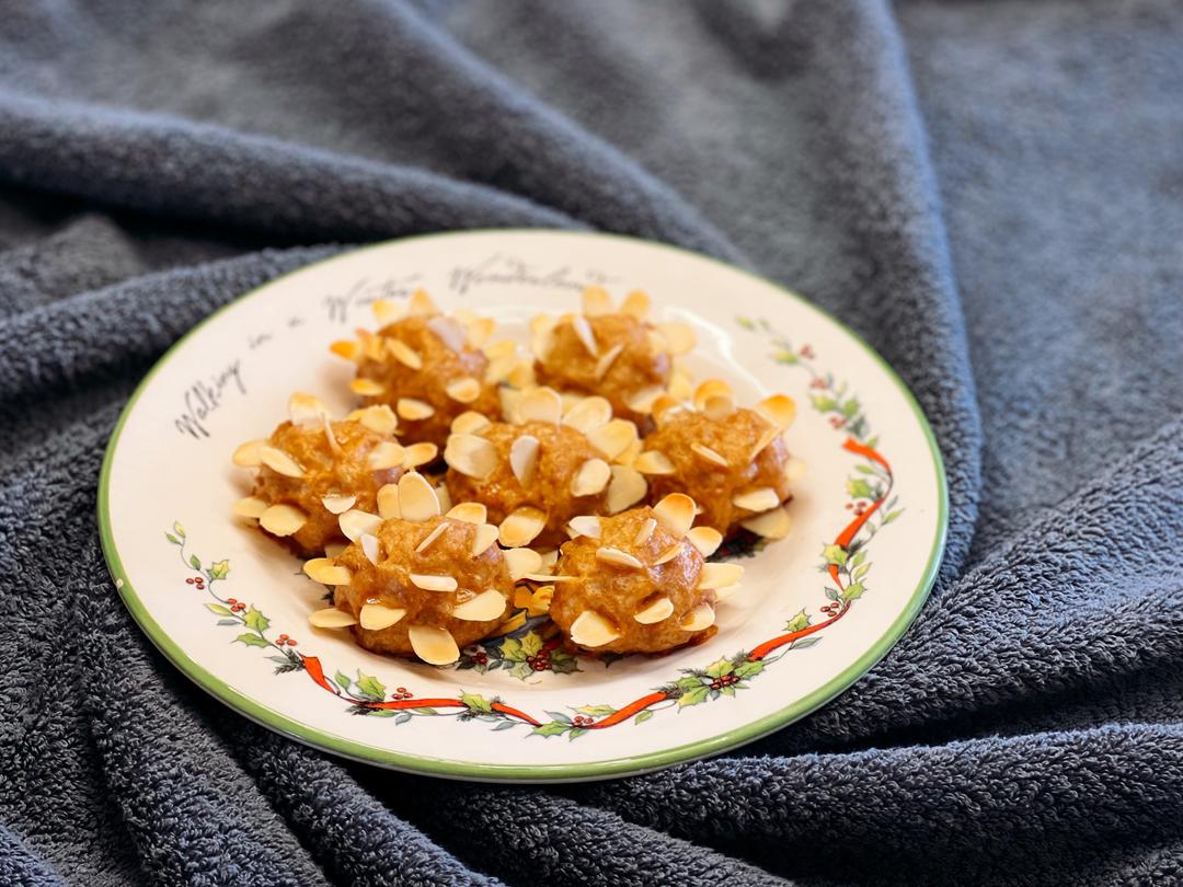 花开富贵！汁水丰盈的杏仁肉丸（小美版）