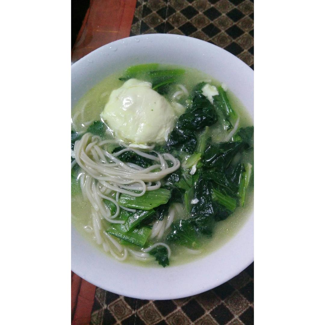 青菜鸡蛋面