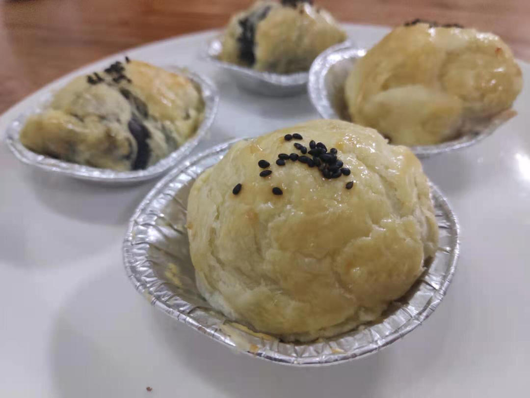 小婷食光🔆汤圆新吃法.蛋挞皮烤元宵