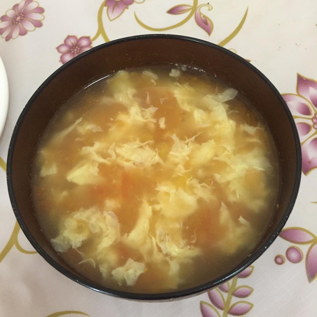 西红柿鸡蛋拌汤