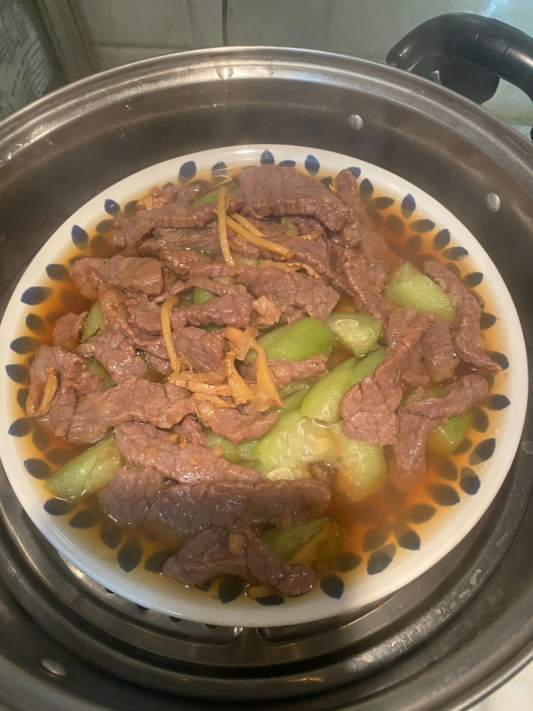 丝瓜蒸牛肉