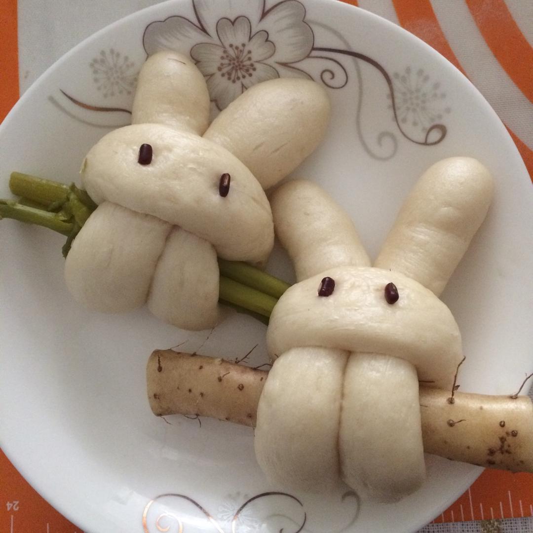 兔子香肠馒头（一次发酵）