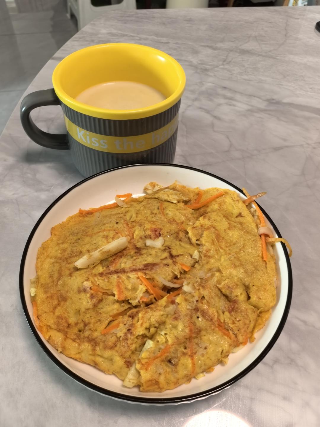 黄瓜蟹柳杂粮饼