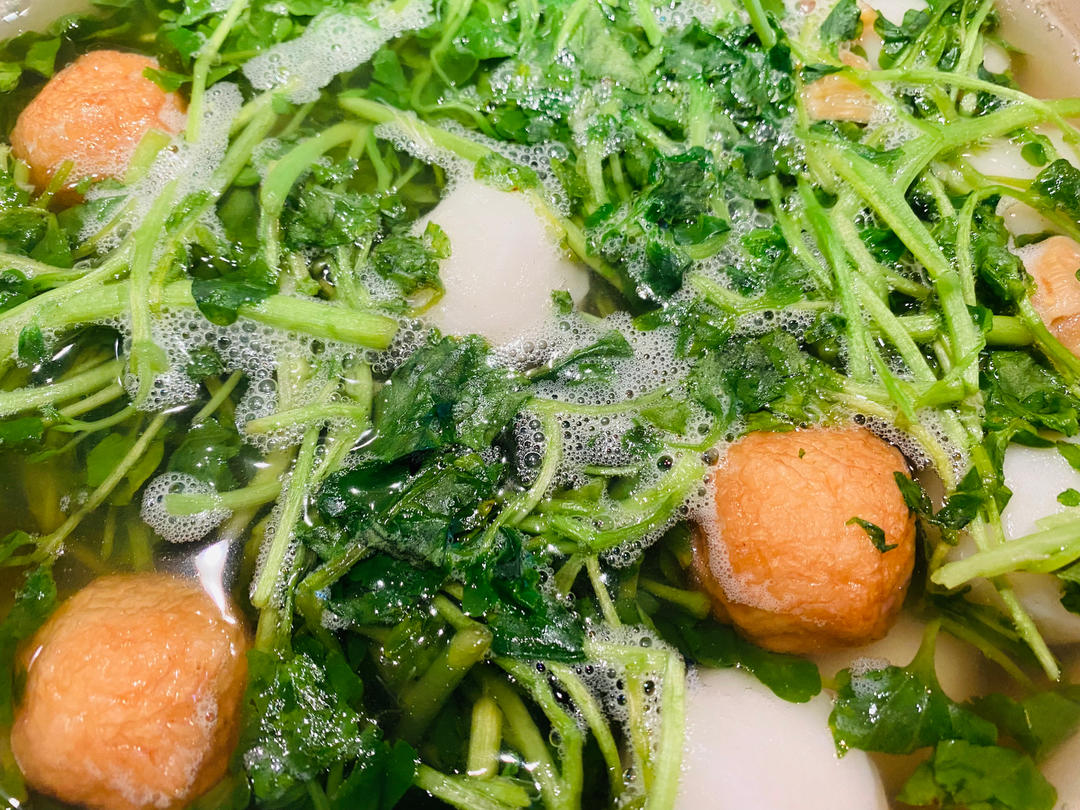 低脂饮食｜潮汕快手西洋菜肉丸汤