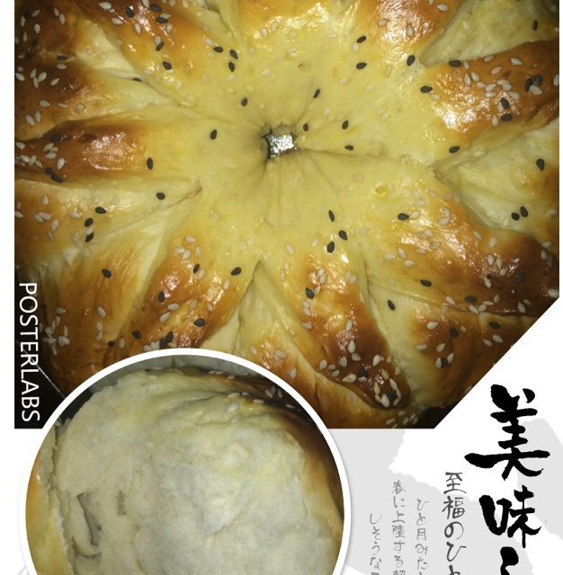 皇冠花朵面包