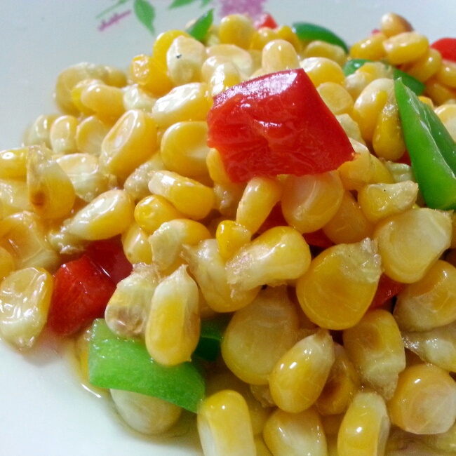 cc-50做的青椒炒玉米