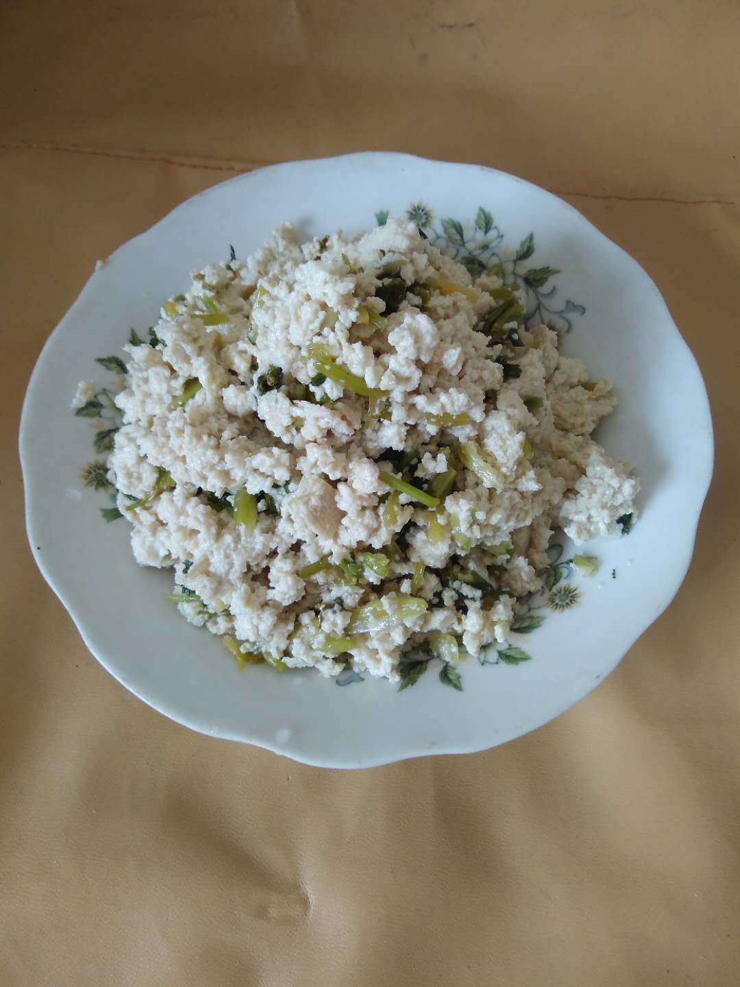 香菜拌豆腐（无油菜）的做法