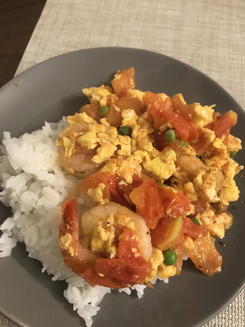 番茄炒蛋的升级版——番茄虾仁滑蛋