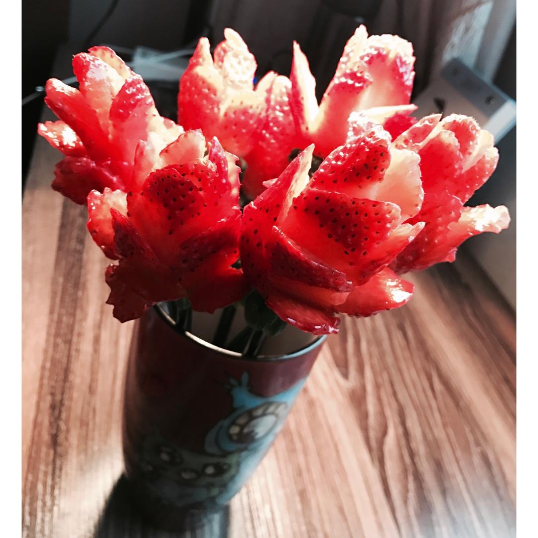 草莓玫瑰花