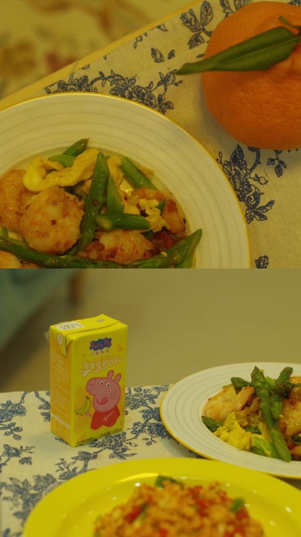 芦笋蛋滑炒虾仁