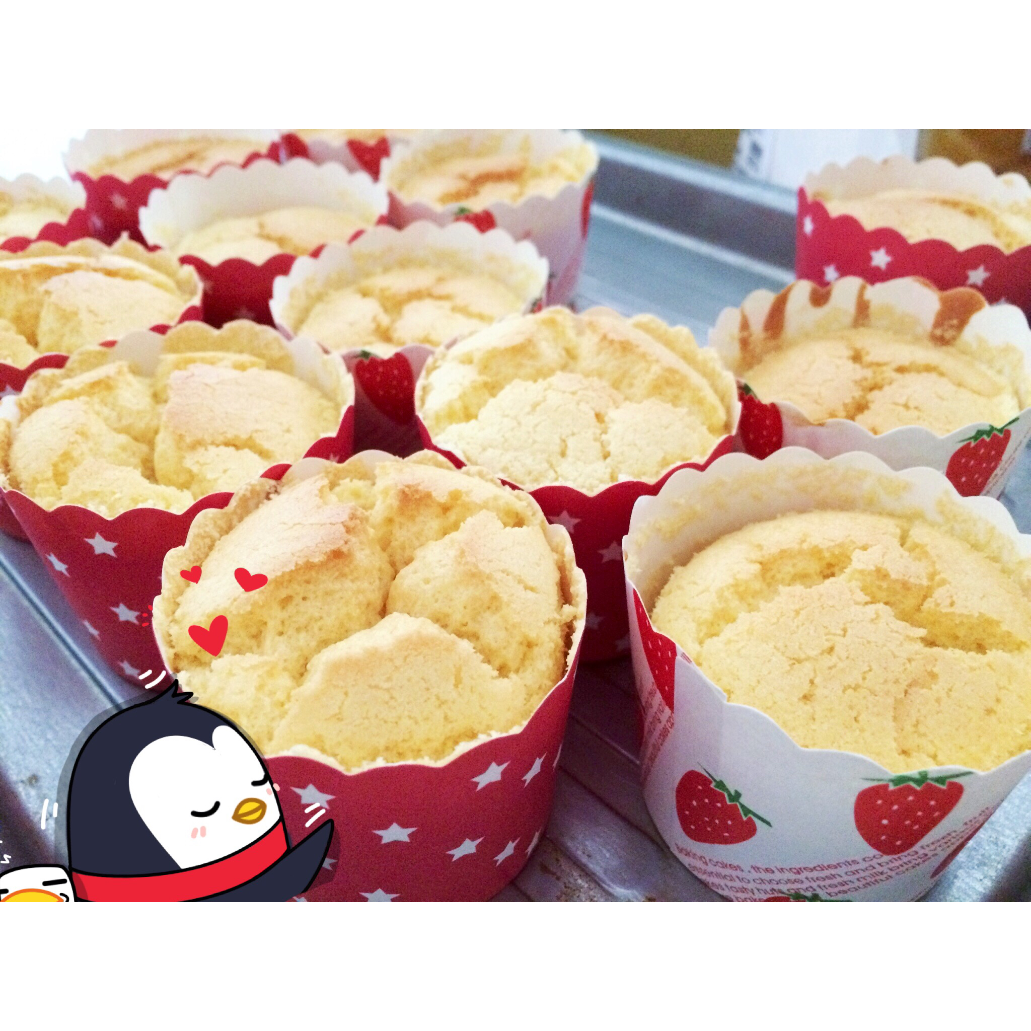 软绵绵戚风纸杯蛋糕