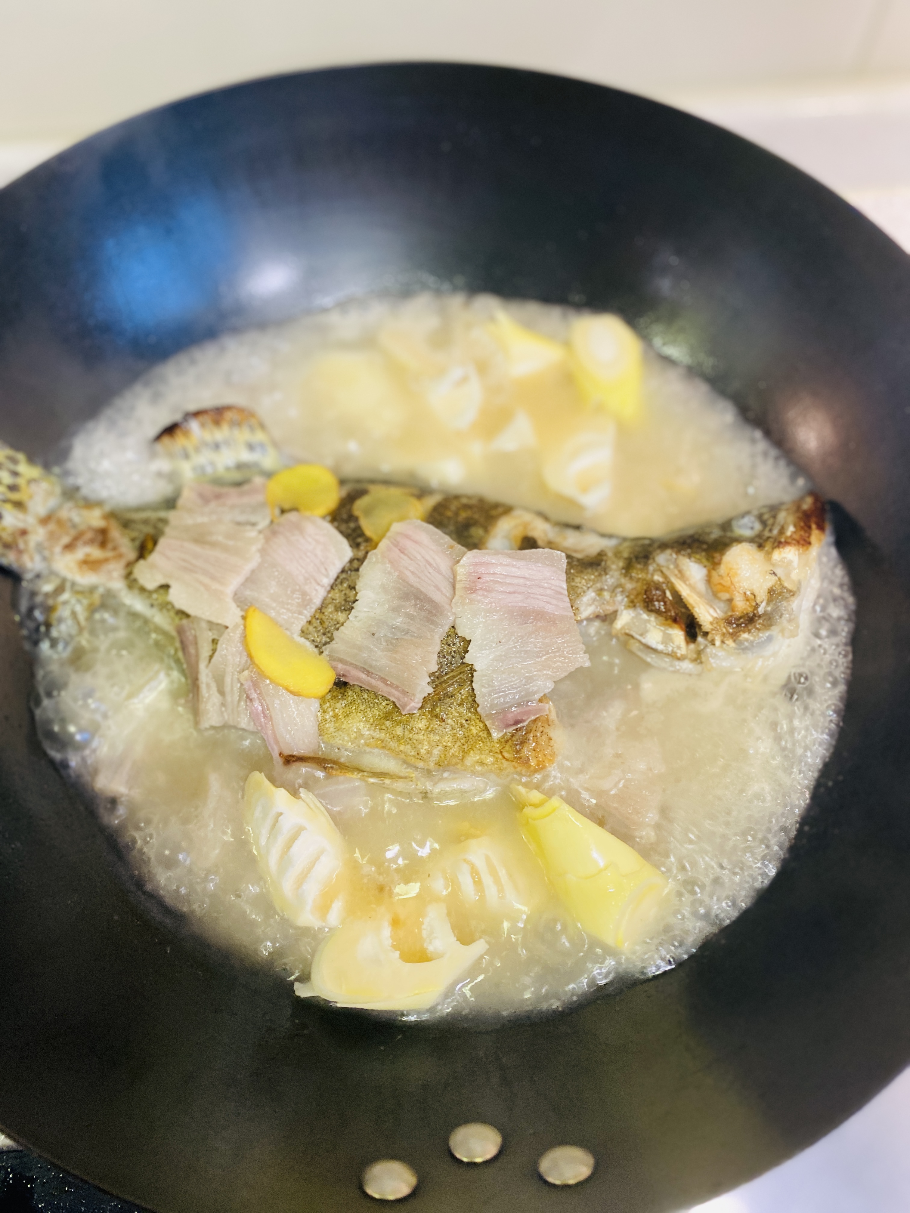 春天的味道-白汤鳜鱼的做法 步骤5