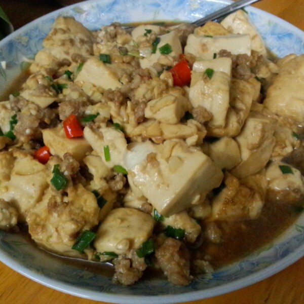蒜香肉末烧豆腐