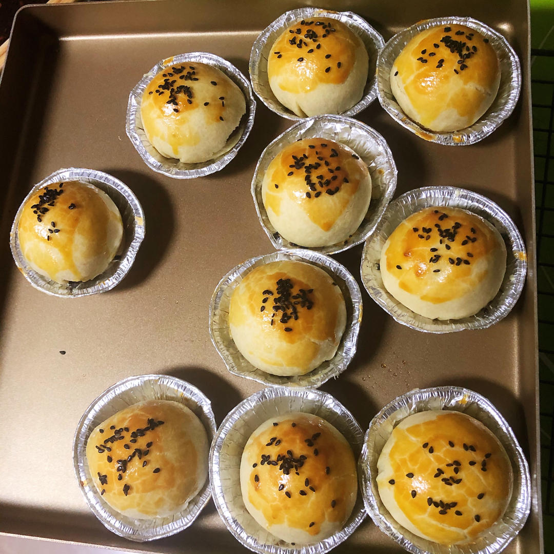 懒人版蛋黄酥（蛋挞皮版）