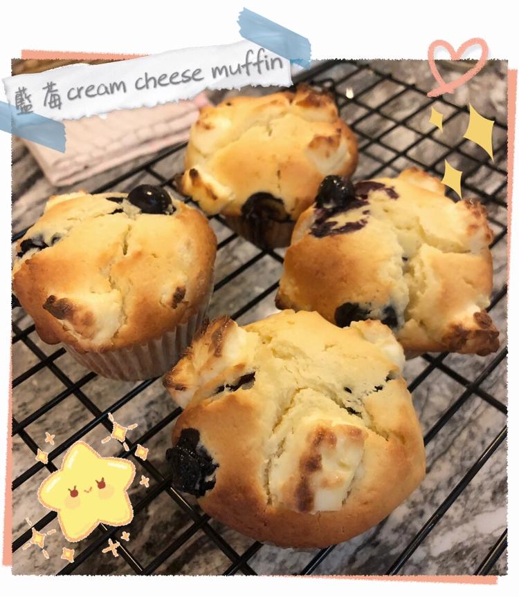 蓝莓乳酪马芬杯子蛋糕 Blueberry Cream Cheese Muffin