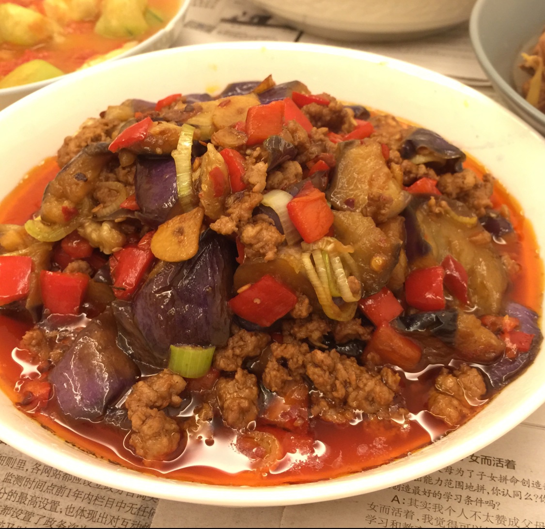 红烧肉沫茄子
