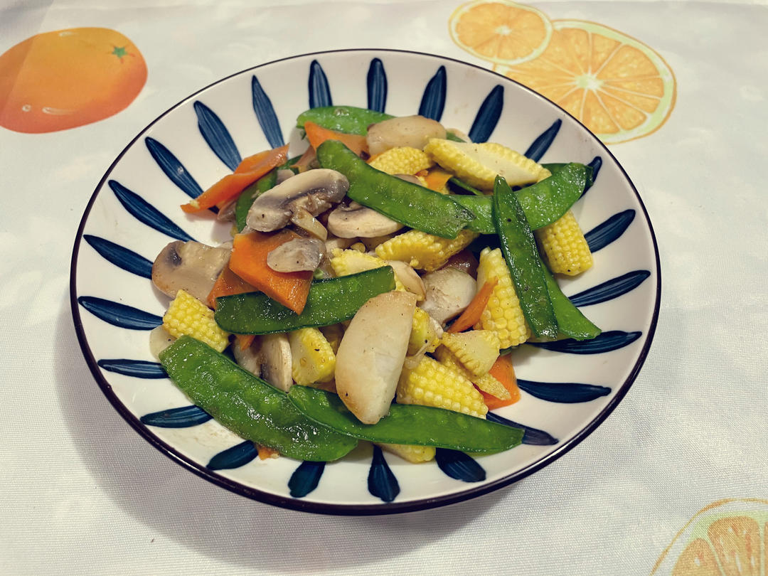 好吃不胖，缤纷玉米笋炒时蔬