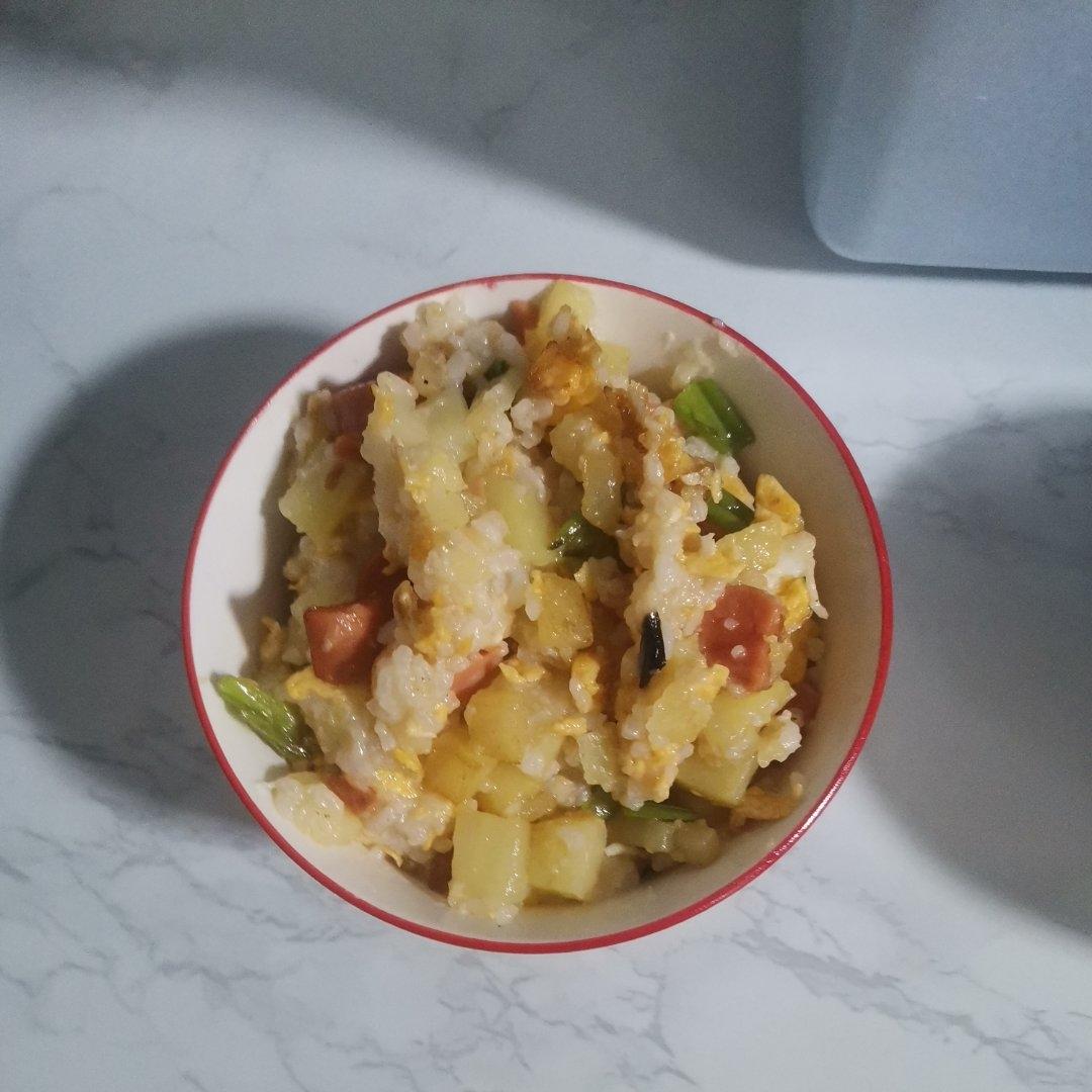 糖醋土豆鸡蛋拌饭