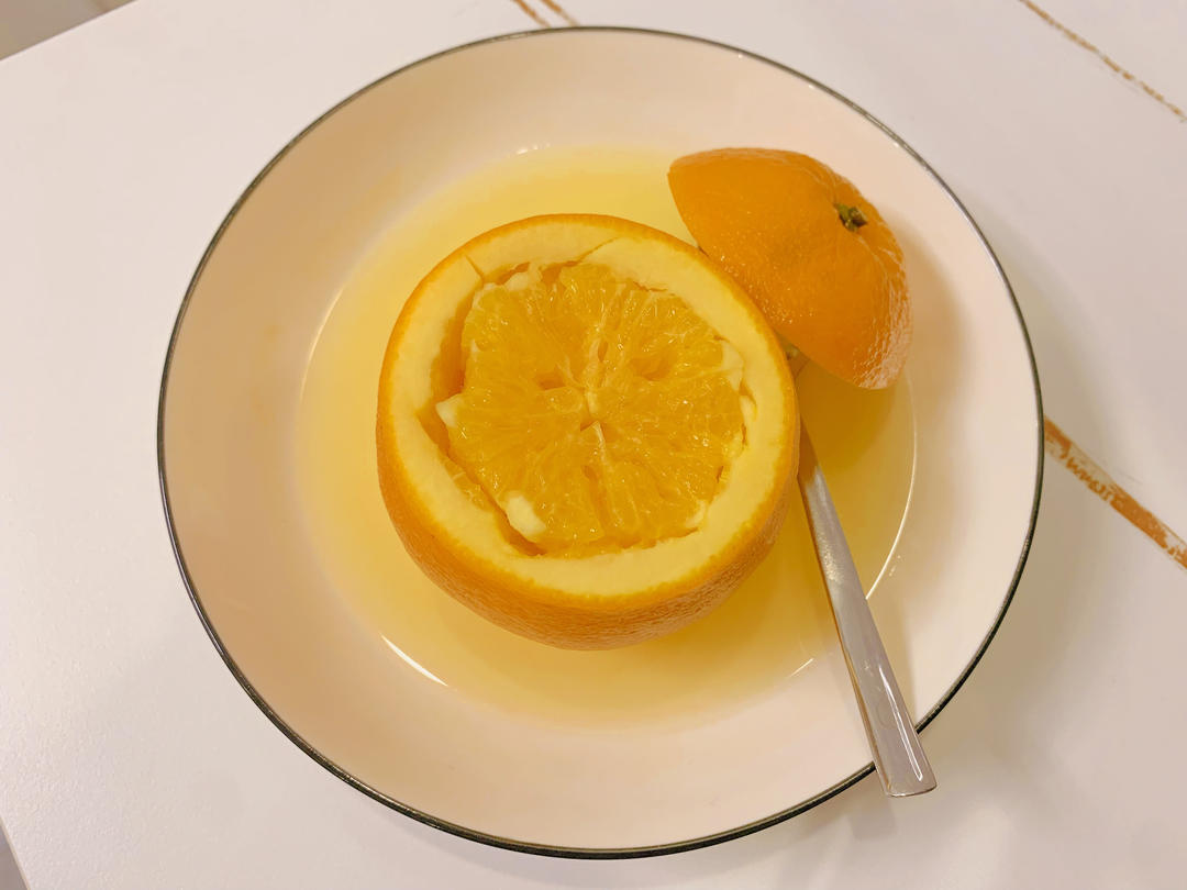 盐蒸橙子，治疗咳嗽，（详细步骤图）