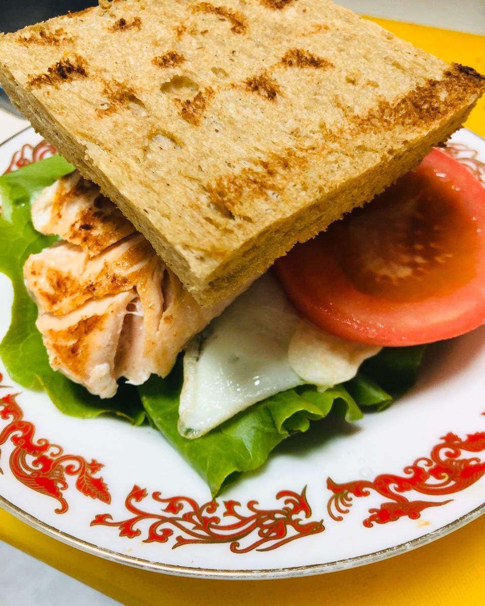 全麦三文鱼菠菜三明治 附超详细的包三明治大法｜#Healthybreakfast#