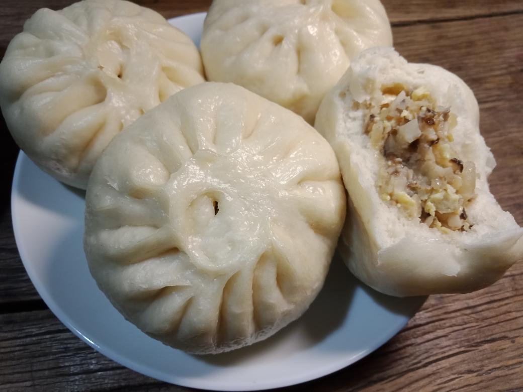 家常包子(白萝卜香菇鸡蛋馅)的做法 步骤5