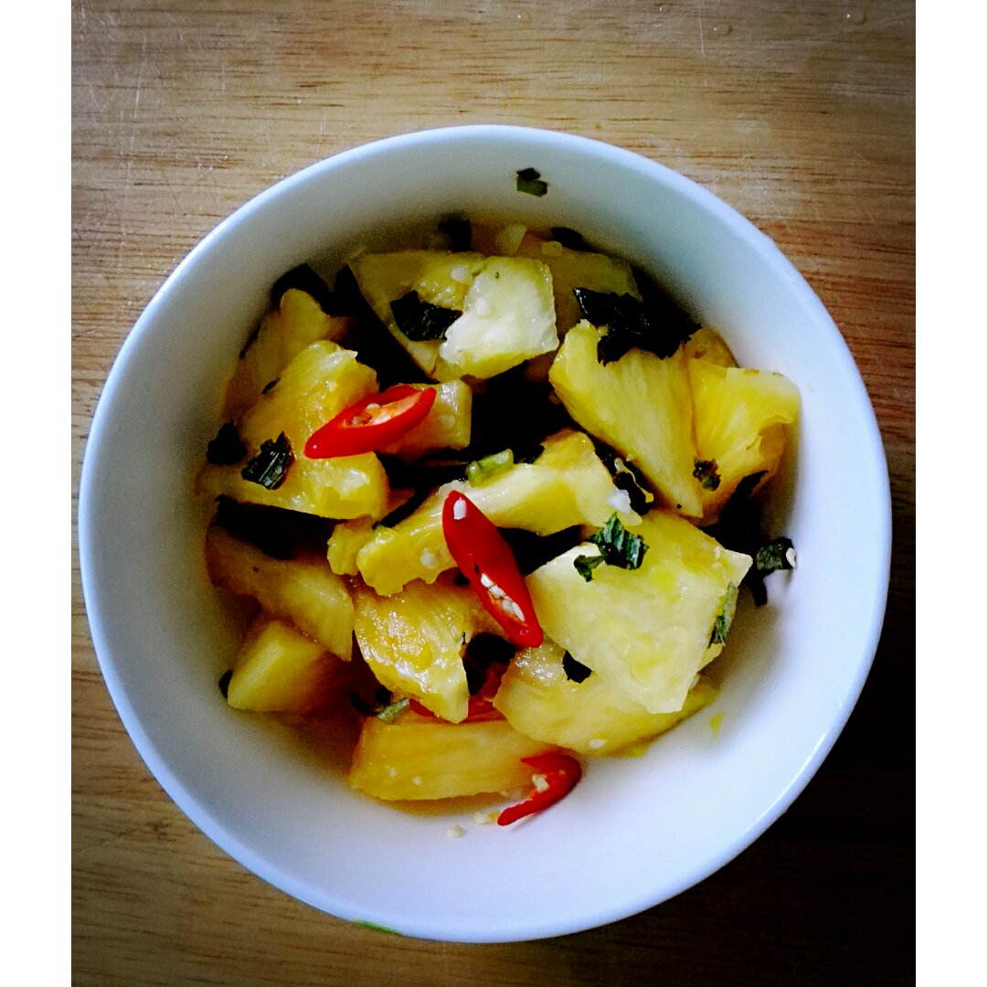 凉拌菠萝（米米姐教我的，超级爱）