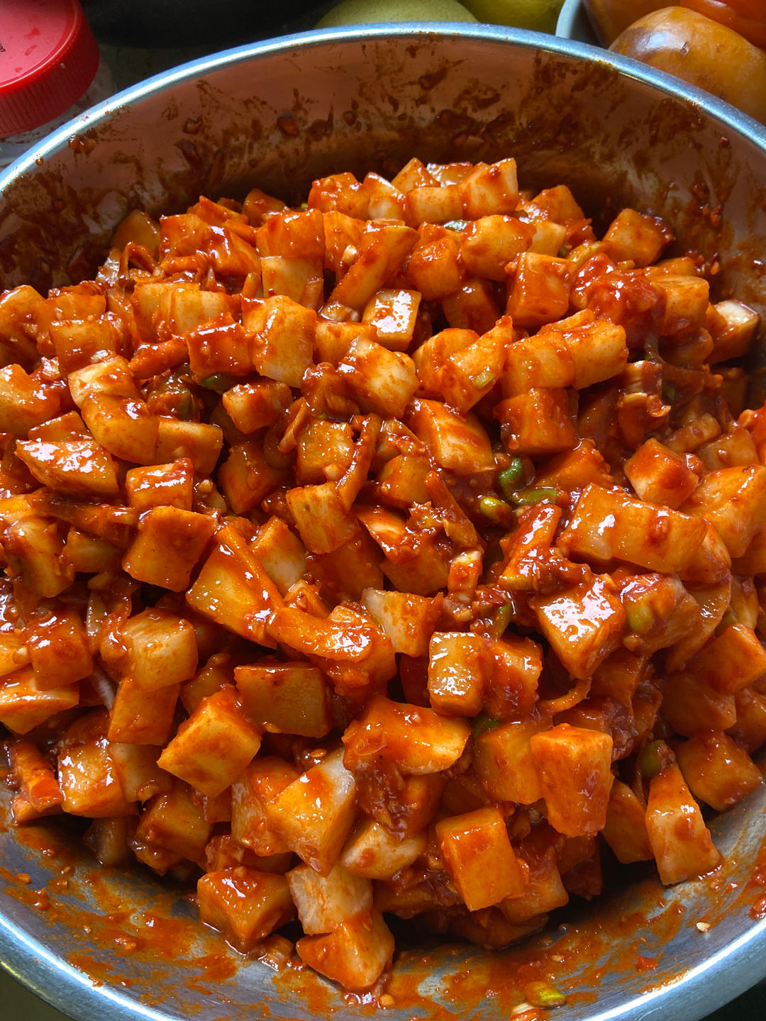 超简单又好吃的传统韩式萝卜泡菜(kkakdugi /Korean radish kimchi)