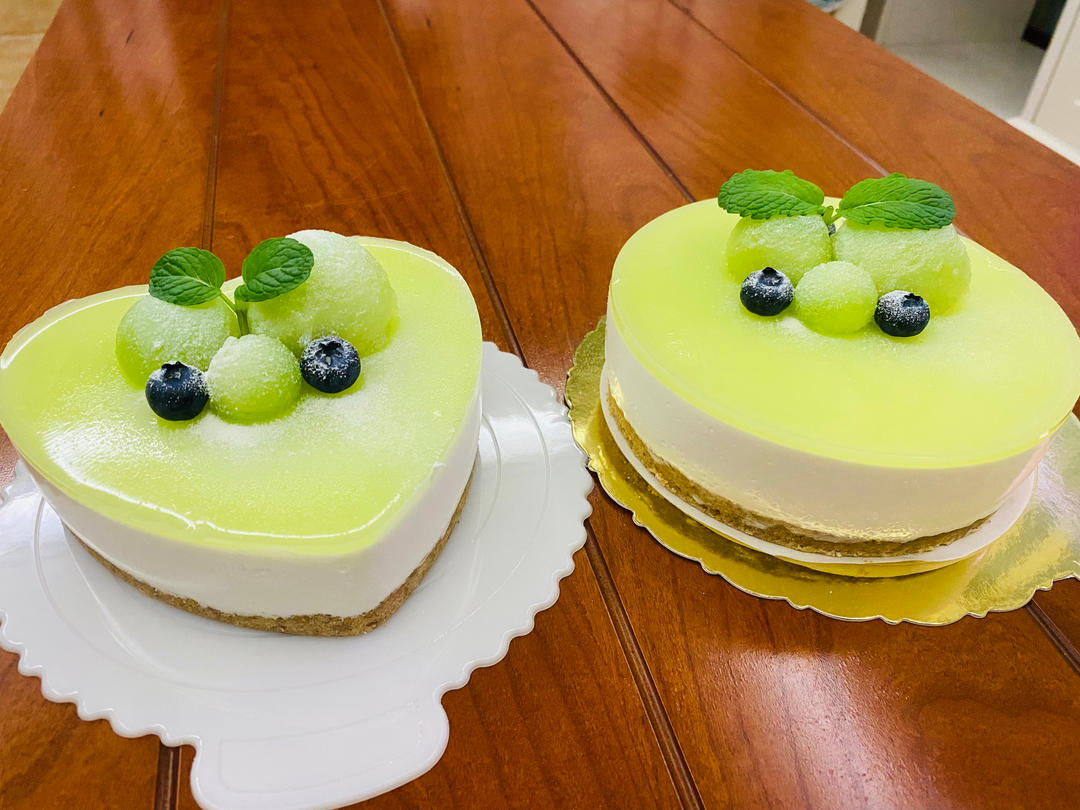 属于夏日的一道清爽，椰香蜜瓜慕斯，小白无惧