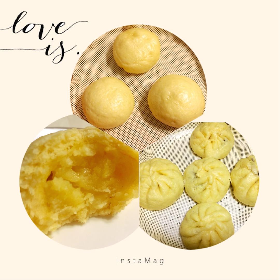 玉米面豆沙包