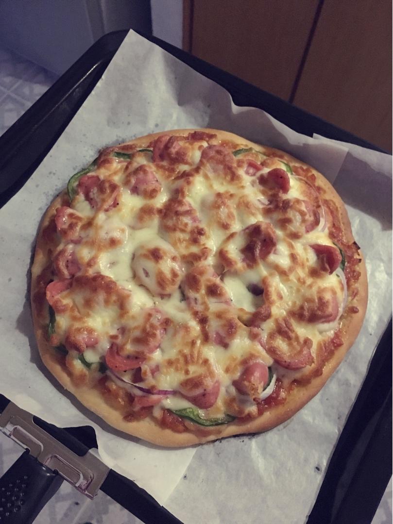 鲜虾🍤培根披萨🍕“内附敲好吃的饼皮做法”