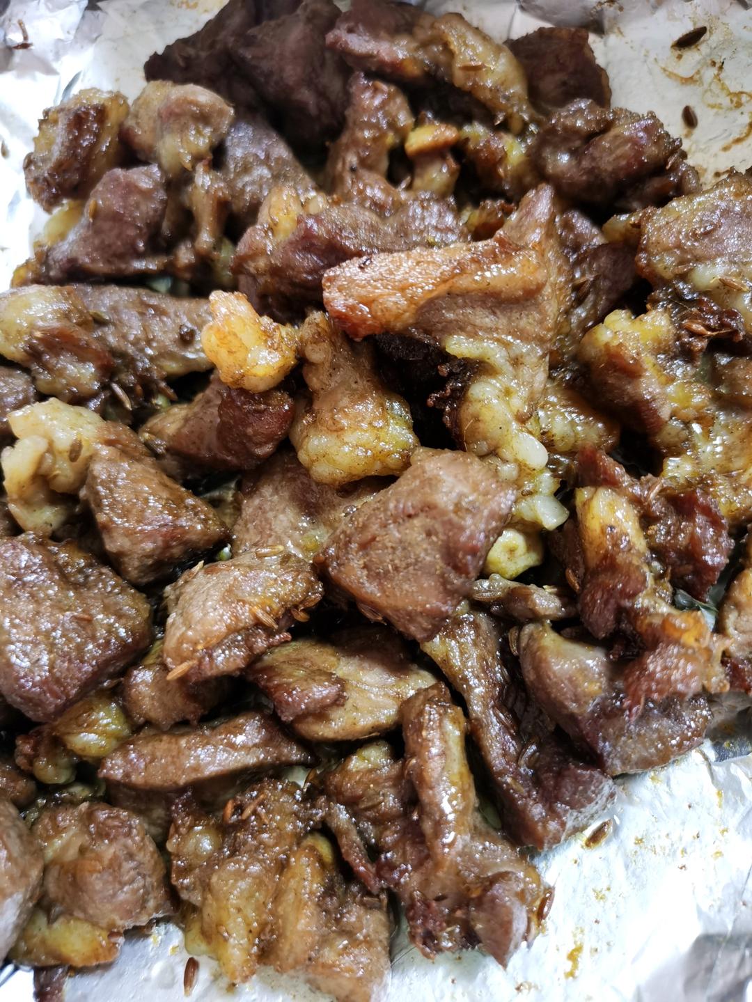 空气炸锅版~孜然羊肉