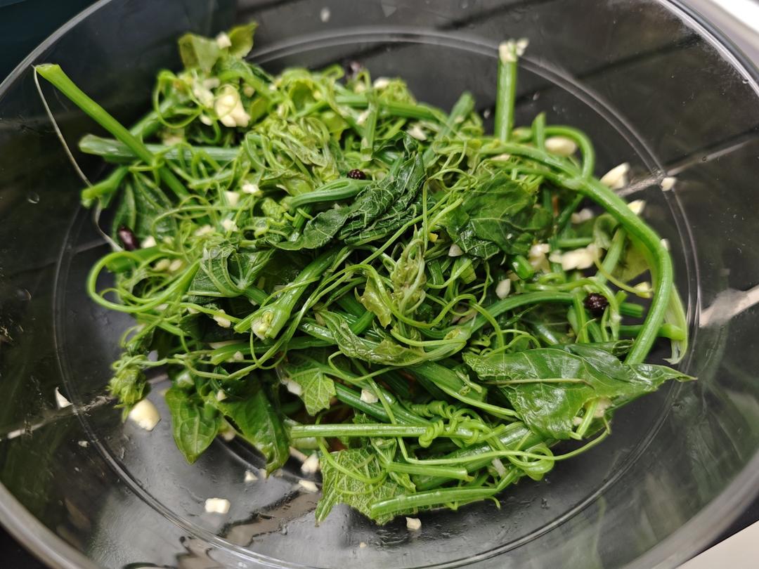 脆爽下饭的炝拌丝瓜尖