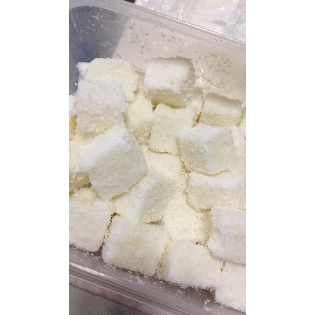 椰丝牛奶小方--椰浆版