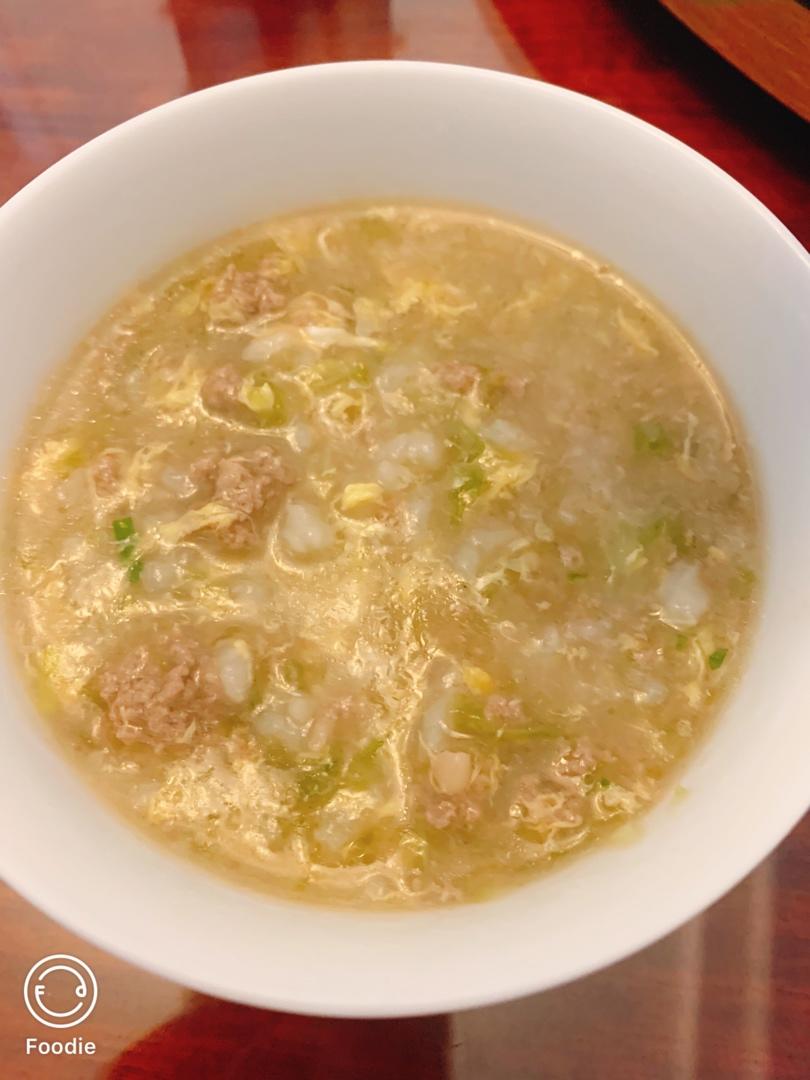 芹菜牛肉粥