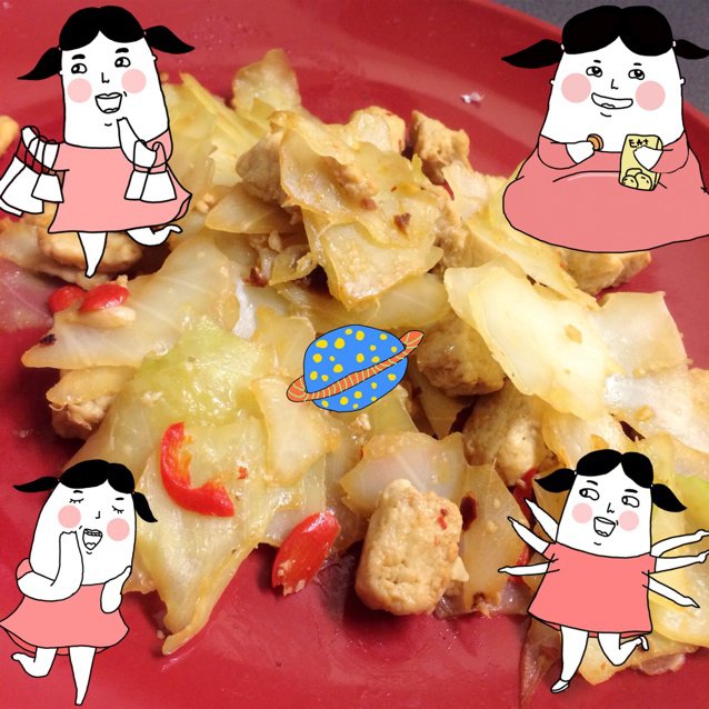 干锅培根手撕包菜