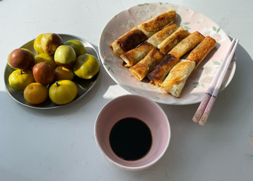 简单又好吃的自制春卷家常做法2